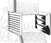 Cửa gió nhựa VUÔNG cổ tròn - DECOR 250*250/150s 1 Decor 140x140 140x300 180x180 180x250 mounting 200